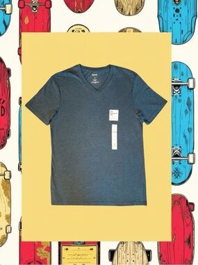 Sonoma NWT Casual Athleisure Blue Supersoft Cotton Blend Short Sleeve T-Shirt S